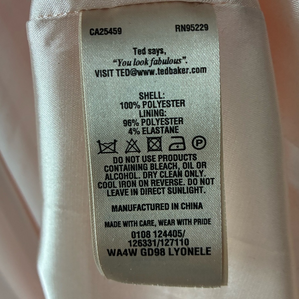 NWT Rare Ted Baker London Size 1 (US 4) Maxi Cape-Back Sweetheart Neckline Dress - Picture 9 of 10